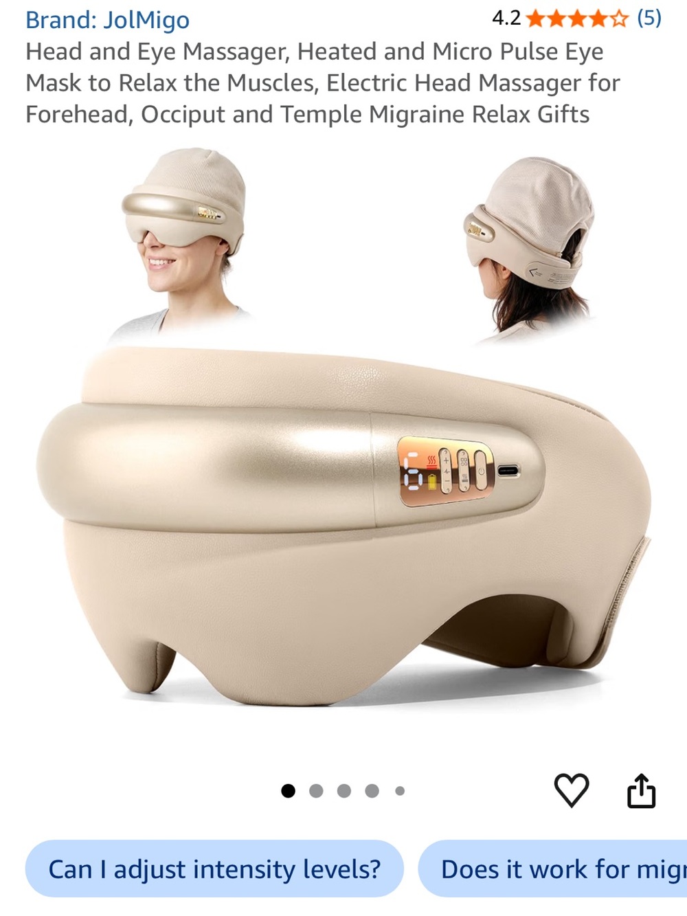 NWOT JolMigo Head and Eye Electric Massager